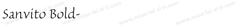Sanvito Bold字体转换